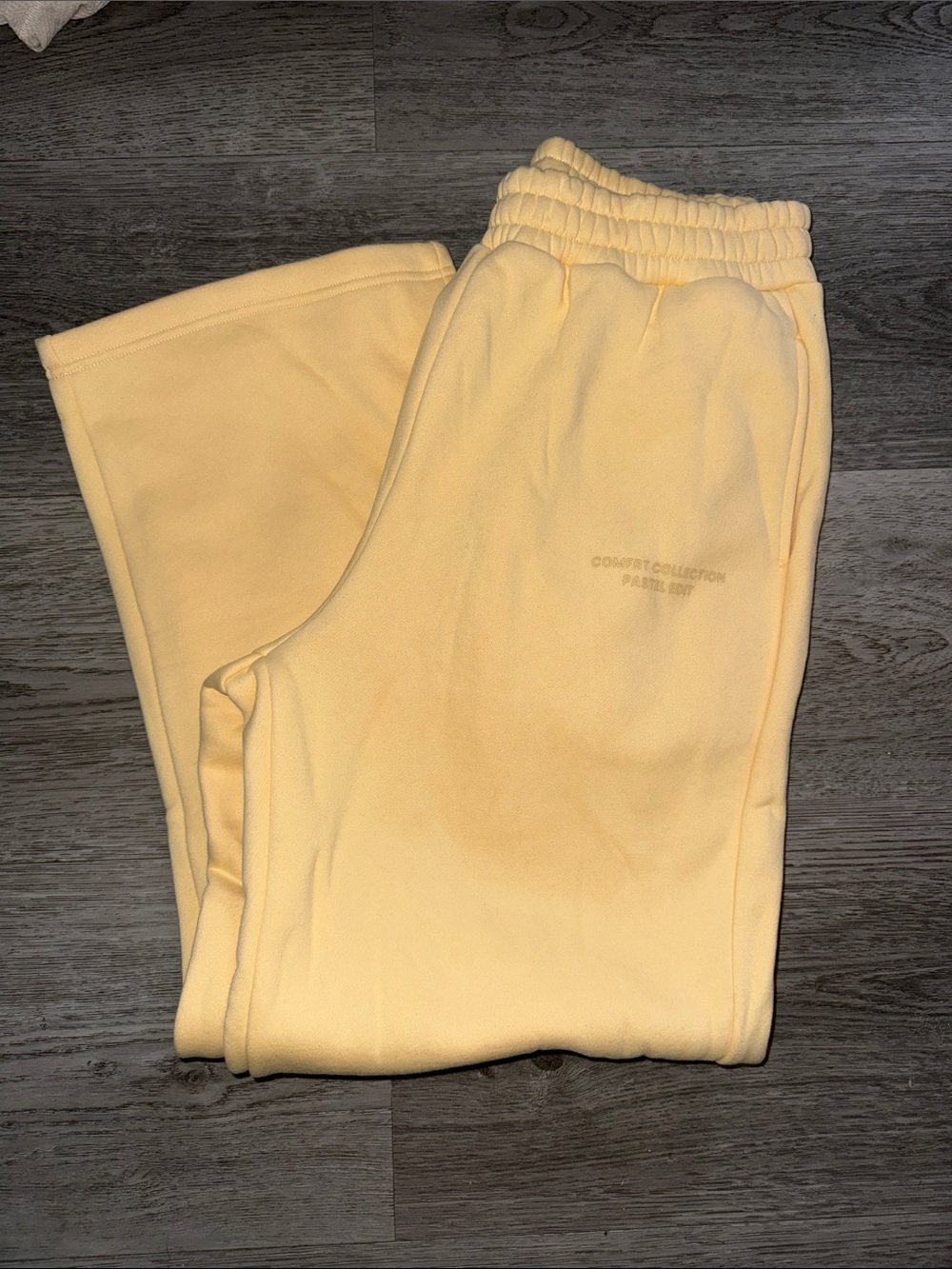 Womens' Soft Pastel Yellow Fleece Joggers